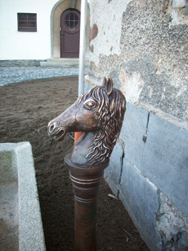 Dorfbrunnen Rößnitz, Höhe 130 cm, Bronze, 2011
